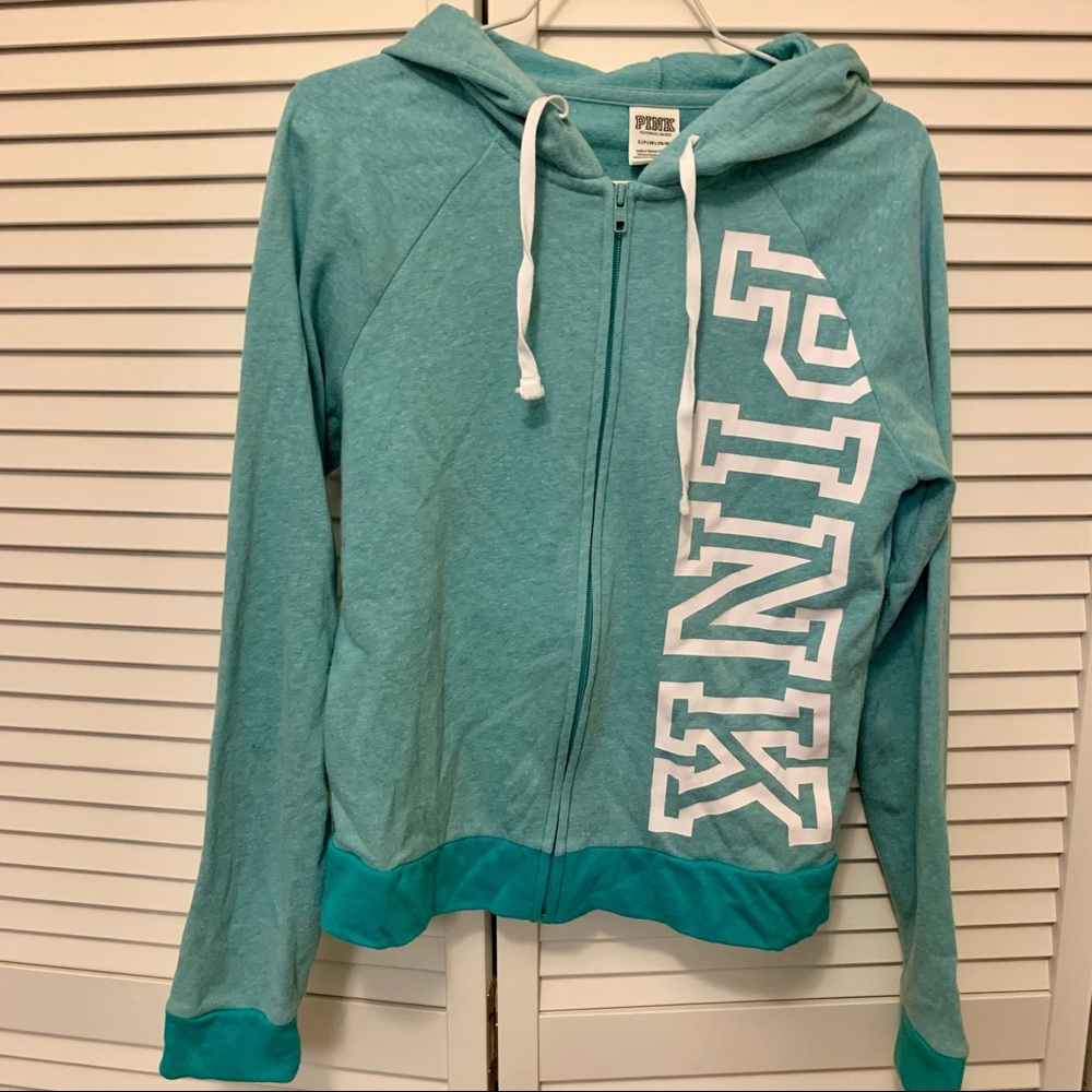 Pink Victoria Secrets Zip-Up Hoodie (size: small)